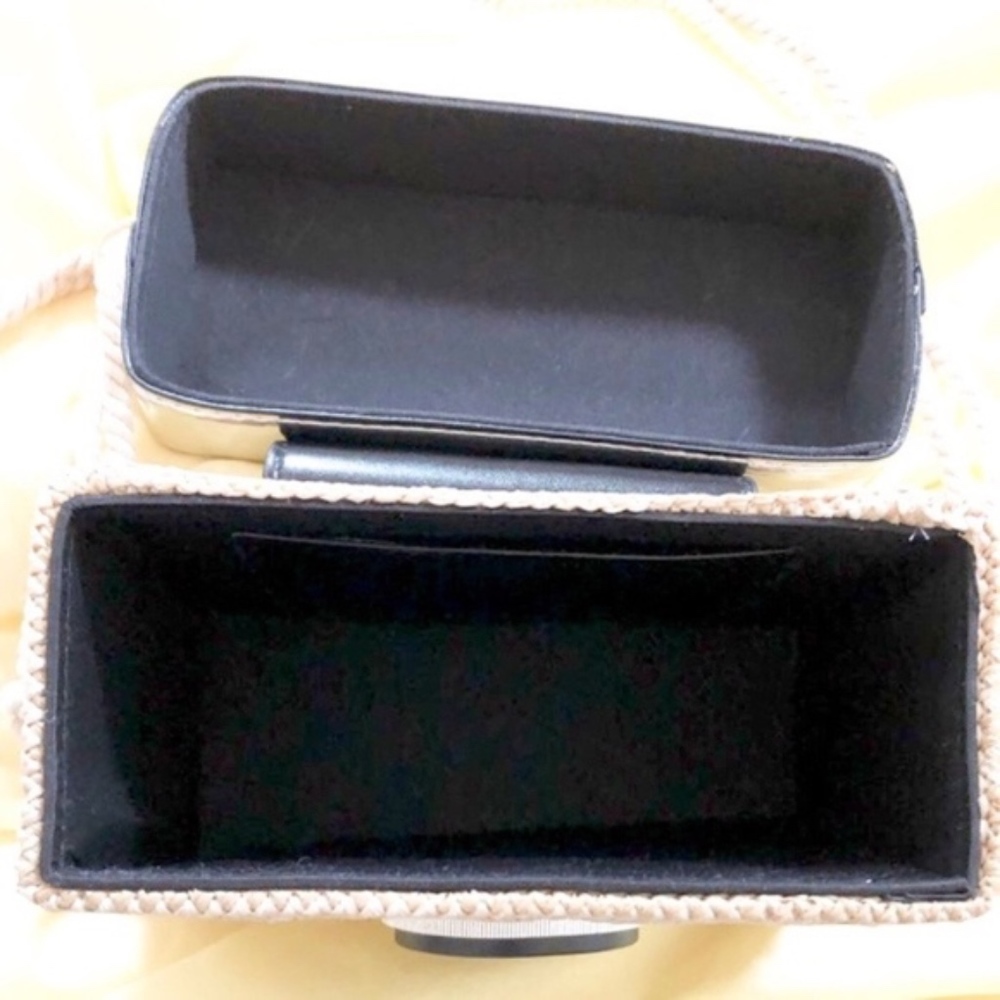 New Camera Woven Linen Straw Basket Shoulder Bag - Picture 7 of 8